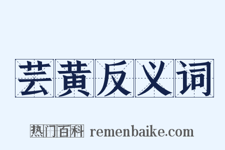 芸黄反义词是什么意思的图片